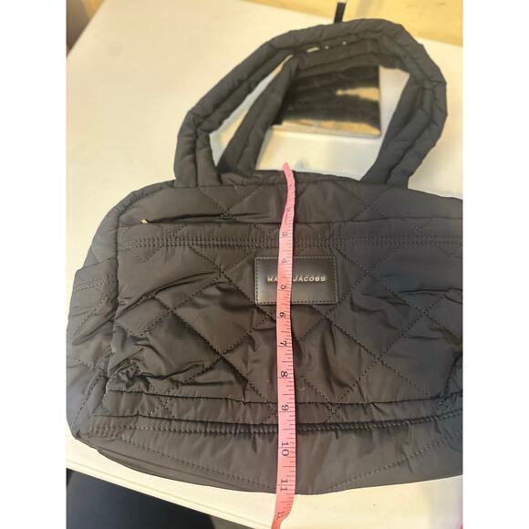 Marc Jacobs Bag Black Quilted Nylon Medium Weekender Duffle Travel Carryon - Picture 11 of 13